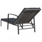 Preview: Sonnenliegen 2 Stk. mit Tisch Poly Rattan Grau