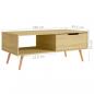 Preview: Couchtisch Sonoma-Eiche 100x49,5x43 cm Holzwerkstoff