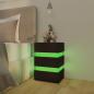 Preview: LED-Nachttisch Schwarz 45x35x67 cm Holzwerkstoff