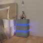 Preview: LED-Nachttisch Grau 45x35x67 cm Holzwerkstoff