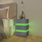 Preview: LED-Nachttisch Grau 45x35x67 cm Holzwerkstoff