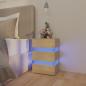 Preview: ARDEBO.de - LED-Nachttisch Sonoma-Eiche 45x35x67 cm Holzwerkstoff