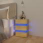 Preview: LED-Nachttisch Sonoma-Eiche 45x35x67 cm Holzwerkstoff