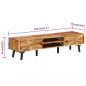 Preview: TV-Schrank 145x35x35 cm Akazie Massivholz