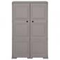 Preview: Kunststoffschrank 79x43x125 cm Holzdesign Grau