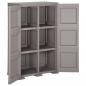 Preview: Kunststoffschrank 79x43x125 cm Holzdesign Grau