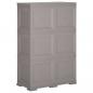 Preview: Kunststoffschrank 79x43x125 cm Holzdesign Grau