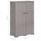 Preview: Kunststoffschrank 79x43x125 cm Holzdesign Grau