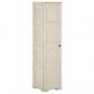 Preview: ARDEBO.de - Kunststoffschrank 40x43x164 cm Holzdesign Vanilleeis