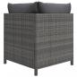 Preview: 12-tlg. Garten-Lounge-Set mit Kissen Poly Rattan Grau