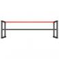 Preview: Werkbankgestell Mattschwarz und Mattrot 180x57x79 cm Metall