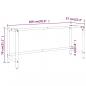 Preview: Werkbankgestell Mattschwarz und Mattrot 180x57x79 cm Metall