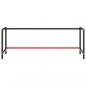 Preview: Werkbankgestell Mattschwarz und Mattrot 220x57x79 cm Metall