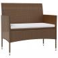 Preview: 8-tlg. Garten-Lounge-Set mit Auflagen Poly Rattan Braun