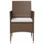 Preview: 8-tlg. Garten-Lounge-Set mit Auflagen Poly Rattan Braun