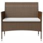 Preview: 16-tlg. Garten-Lounge-Set mit Auflagen Poly Rattan Braun