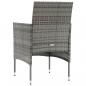 Preview: 8-tlg. Garten-Lounge-Set mit Auflagen Poly Rattan Grau