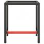 Preview: Werkbankgestell Mattschwarz und Mattrot 70x50x79 cm Metall 