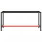 Preview: Werkbankgestell Mattschwarz und Mattrot 170x50x79 cm Metall