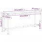 Preview: Werkbankgestell Mattschwarz und Mattrot 170x50x79 cm Metall