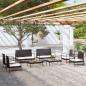 Preview: ARDEBO.de - 8-tlg. Garten-Lounge-Set mit Auflagen Poly Rattan Schwarz