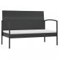 Preview: 8-tlg. Garten-Lounge-Set mit Auflagen Poly Rattan Schwarz