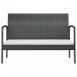 Preview: 8-tlg. Garten-Lounge-Set mit Auflagen Poly Rattan Schwarz