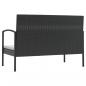 Preview: 8-tlg. Garten-Lounge-Set mit Auflagen Poly Rattan Schwarz