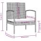 Preview: 8-tlg. Garten-Lounge-Set mit Auflagen Poly Rattan Braun