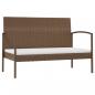 Preview: 8-tlg. Garten-Lounge-Set mit Auflagen Poly Rattan Braun