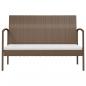 Preview: 8-tlg. Garten-Lounge-Set mit Auflagen Poly Rattan Braun