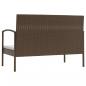 Preview: 8-tlg. Garten-Lounge-Set mit Auflagen Poly Rattan Braun