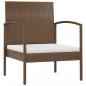 Preview: 8-tlg. Garten-Lounge-Set mit Auflagen Poly Rattan Braun