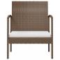 Preview: 8-tlg. Garten-Lounge-Set mit Auflagen Poly Rattan Braun