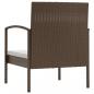 Preview: 8-tlg. Garten-Lounge-Set mit Auflagen Poly Rattan Braun