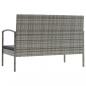 Preview: 8-tlg. Garten-Lounge-Set mit Auflagen Poly Rattan Grau