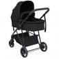 Preview: 3-in-1 Kinderwagen Anthrazit und Schwarz Stahl