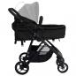 Preview: 3-in-1 Kinderwagen Anthrazit und Schwarz Stahl