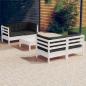 Preview: ARDEBO.de - 5-tlg. Garten-Lounge-Set mit Anthrazit Kissen Kiefernholz