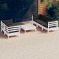 Preview: ARDEBO.de - 6-tlg. Garten-Lounge-Set mit Anthrazit Kissen Kiefernholz