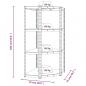 Preview: Eckregal mit 4 Böden Silbern Stahl & Holzwerkstoff