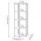 Preview: Eckregal mit 5 Böden Silbern Stahl & Holzwerkstoff