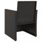 Preview: 3-tlg. Garten-Sofagarnitur mit Kissen Schwarz Poly Rattan