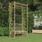 Preview: ARDEBO.de - Gartenbank mit Pergola 116 cm Bambus