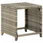 Preview: Gartenhocker 4 Stk. mit Kissen Poly Rattan Grau