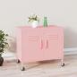 Preview: ARDEBO.de - Lagerschrank Rosa 60x35x56 cm Stahl