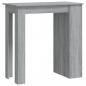 Preview: Bartisch mit Regal Grau Sonoma 102x50x103,5cm Holzwerkstoff