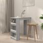 Preview: Bartisch mit Regal Grau Sonoma 102x50x103,5cm Holzwerkstoff