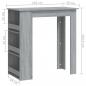 Preview: Bartisch mit Regal Grau Sonoma 102x50x103,5cm Holzwerkstoff