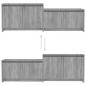 Preview: TV-Schrank Grau Sonoma 146,5x35x50 cm Holzwerkstoff